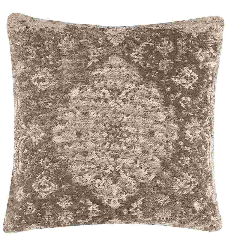 Dekokissen 2er Set Braun Baumwolle 45 x 45 cm Orientalisches Muster Wohnzimmer Salon Schlafzimmer