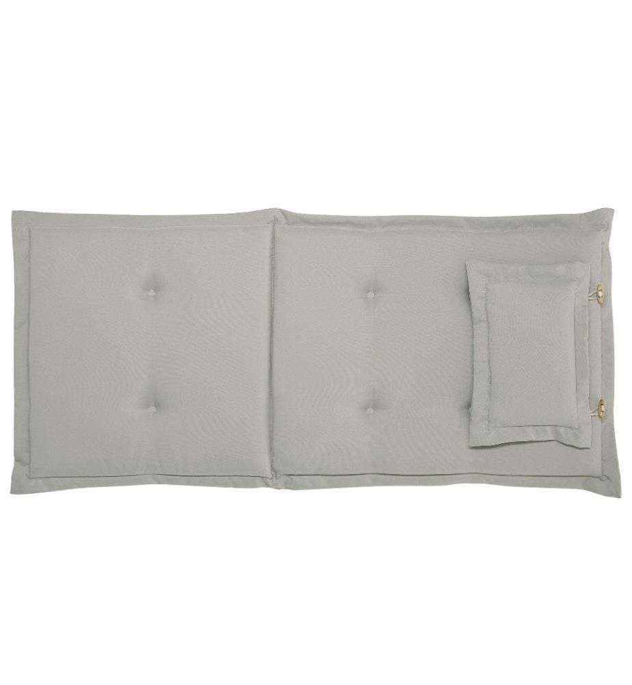 Lot de 6 Coussins d'Assise Confortables pour Chaise de Jardin en Tissu Hydrofuge Anti UV Gris et Beige