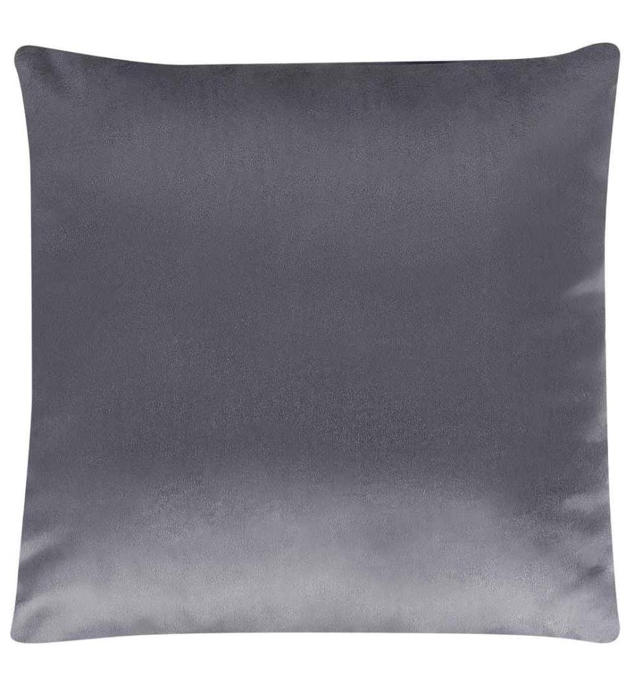 Dekokissen 2er Set Grau Polyester-Füllung abnehmbarer Bezug aus Samtstoff 45x45 cm geometrisches Muster Accessories Wohn- u. Schlafzimmer