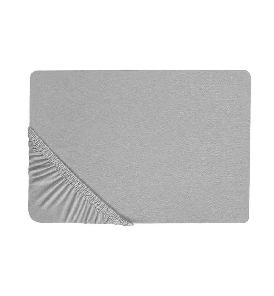 Drap-housse avec Bords Élastiques 90 x 200 cm en Coton Gris Clair Pour Chambre Style Moderne