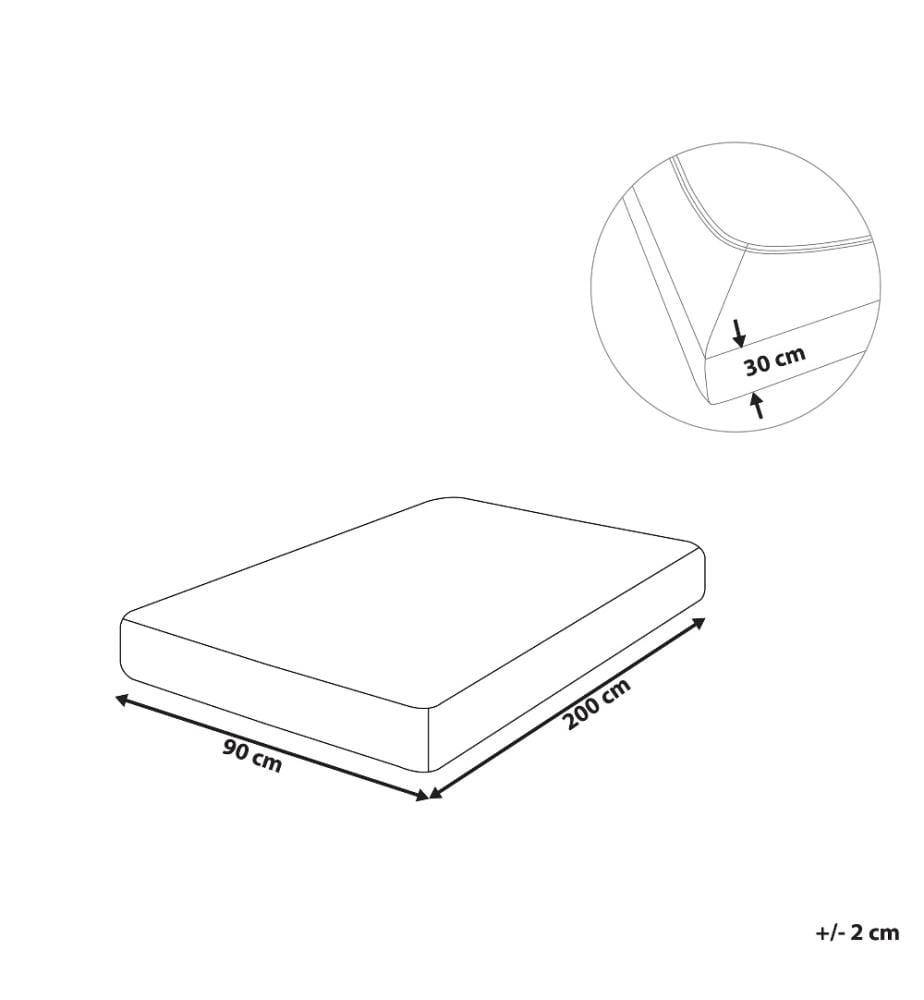 Drap-housse avec Bords Élastiques 90 x 200 cm en Coton Gris Clair Pour Chambre Style Moderne
