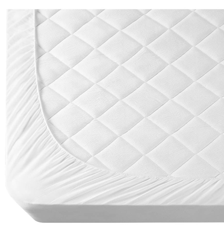 Protège-matelas Ajusté en Coton Japara Blanc 160 x 200 cm Matelassé Bordures Housse Protection