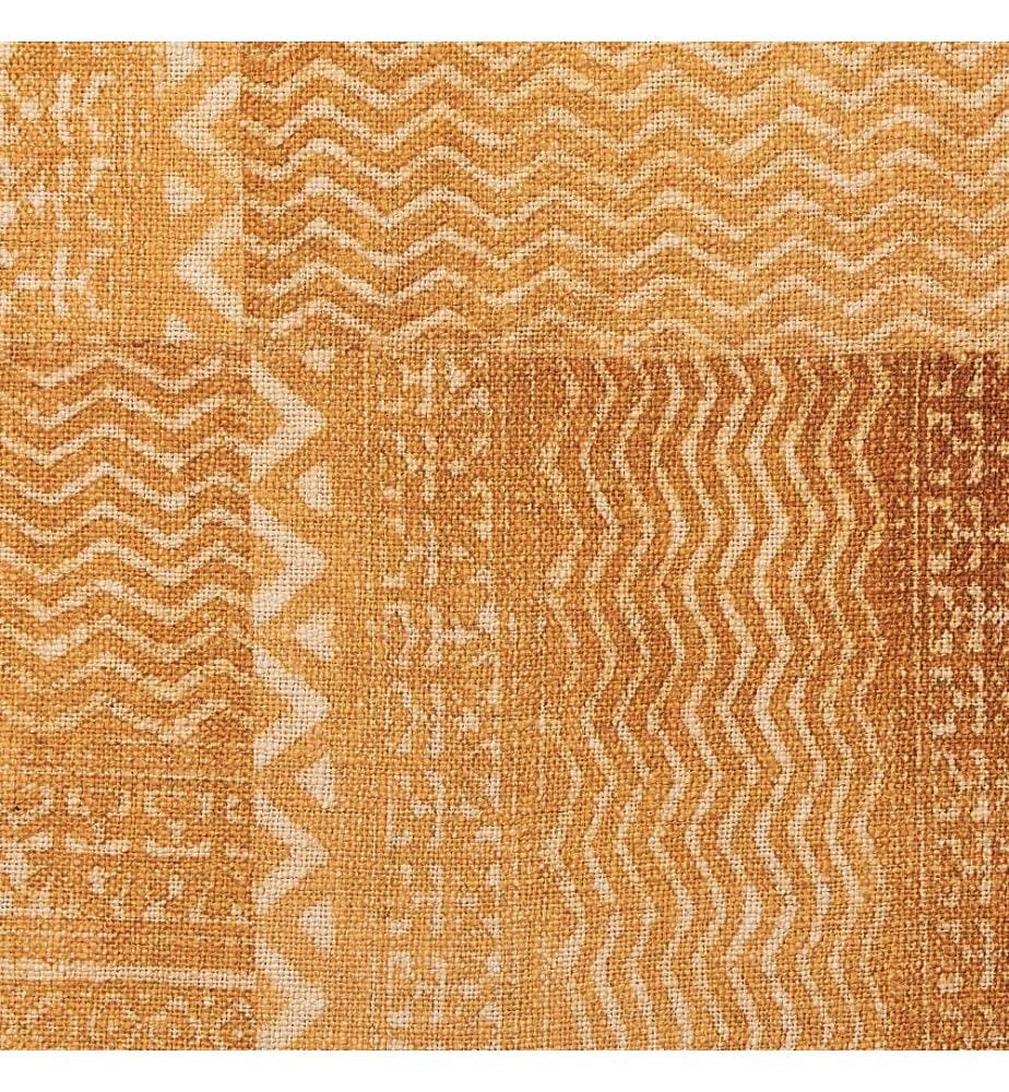 Couvre-Lit Beige / Jaune en Coton 180 x 130 cm à Double Face Deux Couleurs Très Doux Déco pour Chambre de Style Boho Rustique