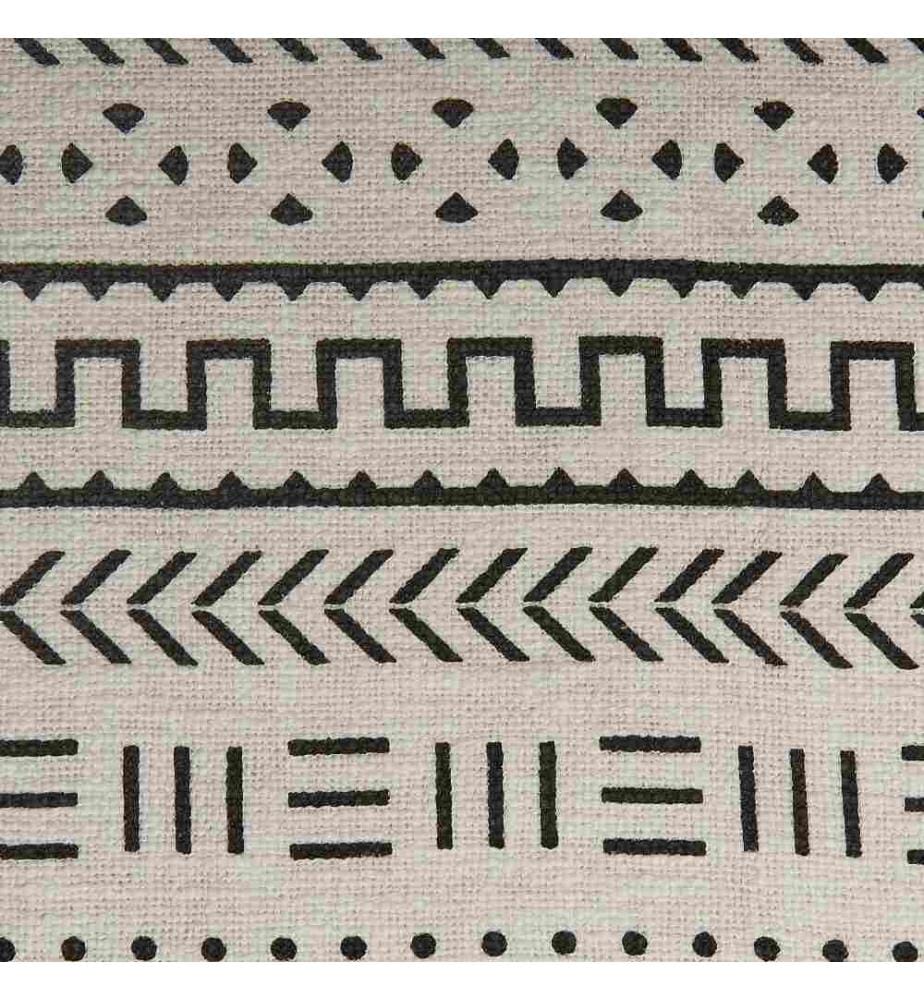 Couvre-Lit Noir et Blanc en Coton 180 x 130 cm Finement Rayé Très Doux Déco pour Chambre de Style Boho Rustique