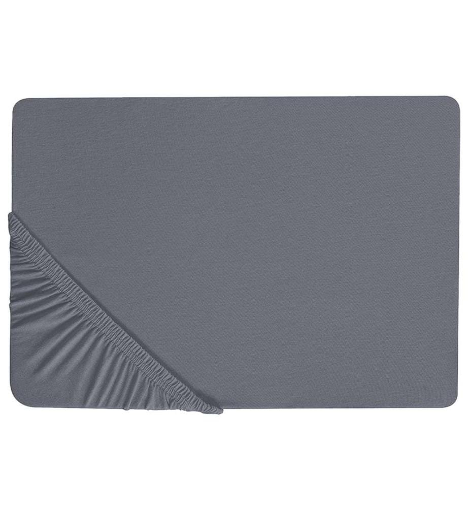 Drap-Housse en Coton Gris Foncé 140 x 200 cm Bordure Élastique Style Classique pour Chambre à Coucher Tendance Moderne