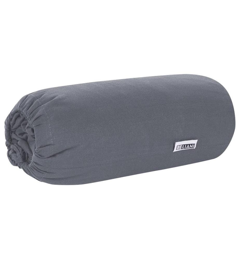 Spannbettlaken Dunkelgrau Baumwolle 180 x 200 cm mit Hohem Steg Gummizug Steghöhe 30 cm Modern für Matratze Schlafzimmer Ausstattung Zubehör