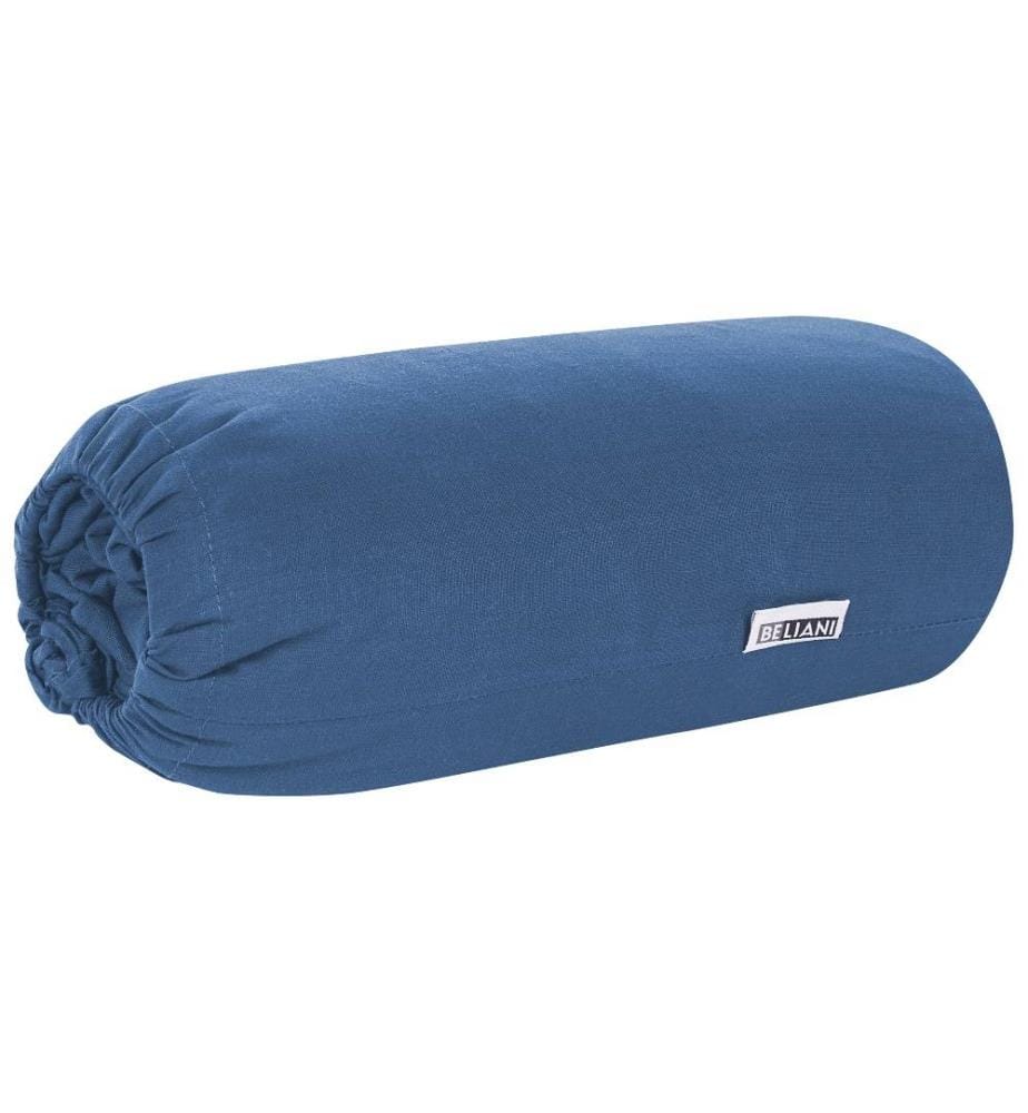 Drap-Housse en Coton Bleu Marine 90 x 200 cm Bordure Élastique Style Classique pour Chambre à Coucher Tendance Moderne