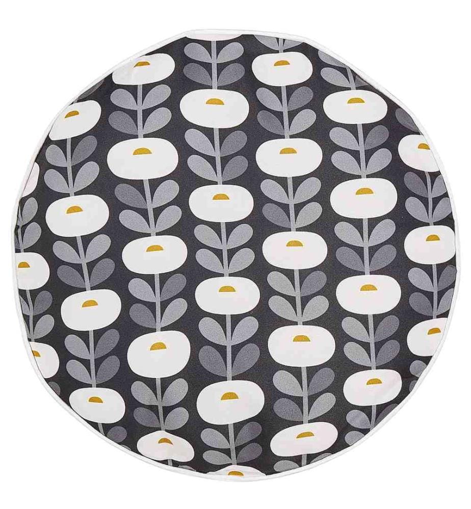 Lot de 2 coussins de jardin en tissu polyester gris à motif géométrique 40 x 40 cm résistant à l'eau