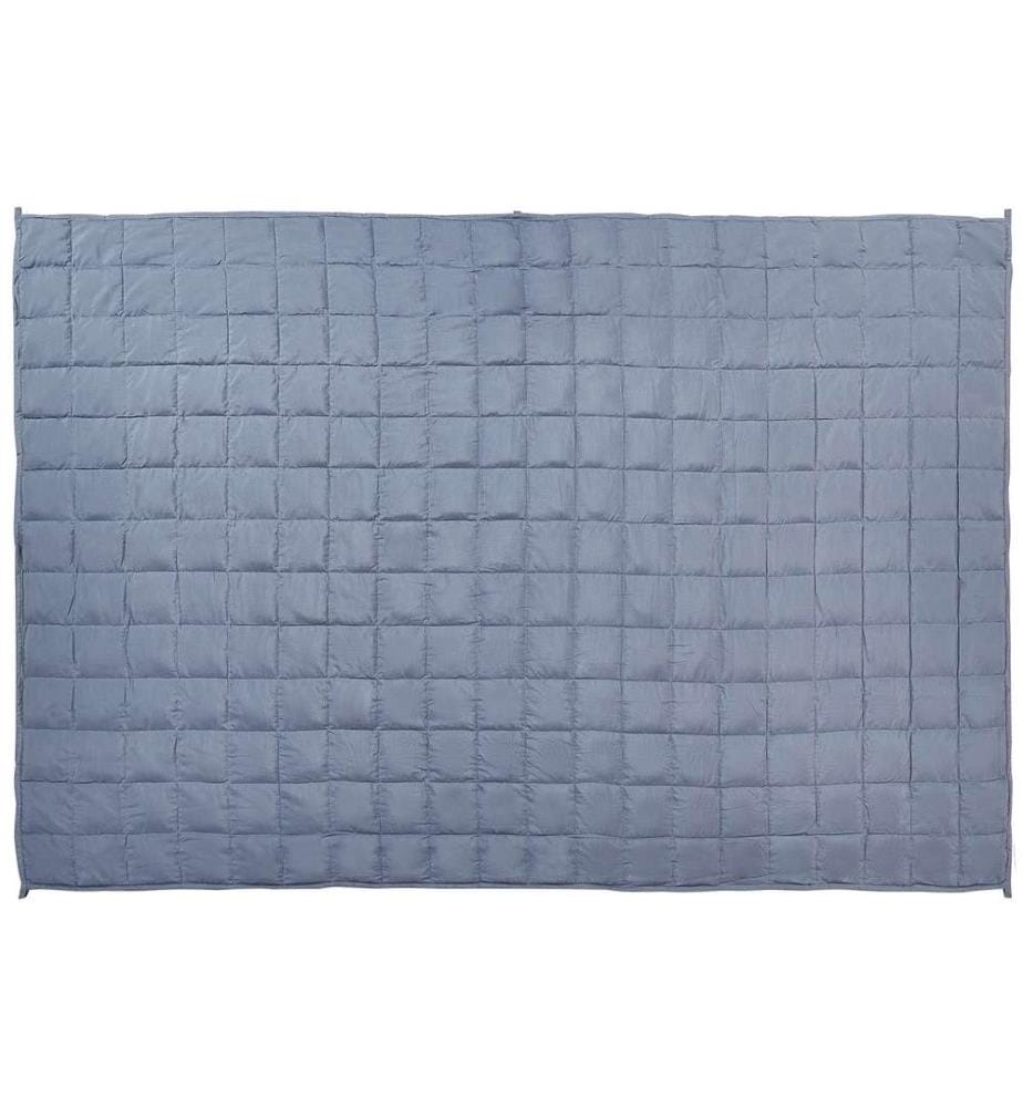 Couverture lestée Tissu polyester bleu Garniture en perles de verre Rectangulaire 135 x 200 cm 8 kg Matelassé