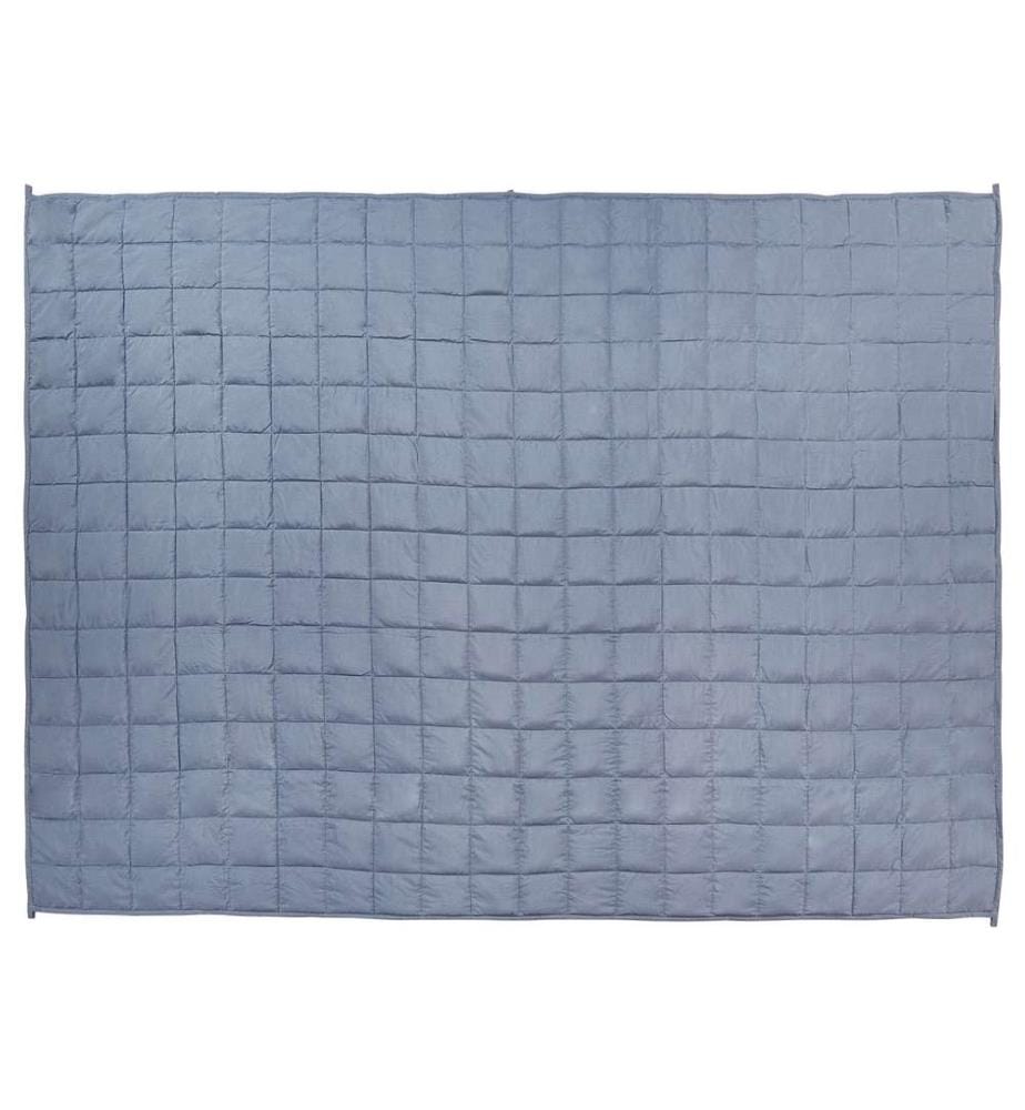 Couverture lestée Tissu polyester bleu Garniture en perles de verre Rectangulaire 150 x 200 cm 9 kg Matelassé