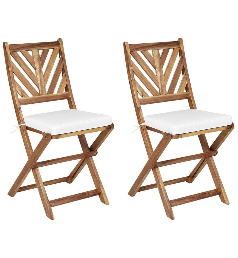 Coussins Décoratifs Jaune et Blanc en Polyester 37 x 34 cm pour Jardin Housse Amovible à Rayures et Attaches Résistants aux UV Lot de 2