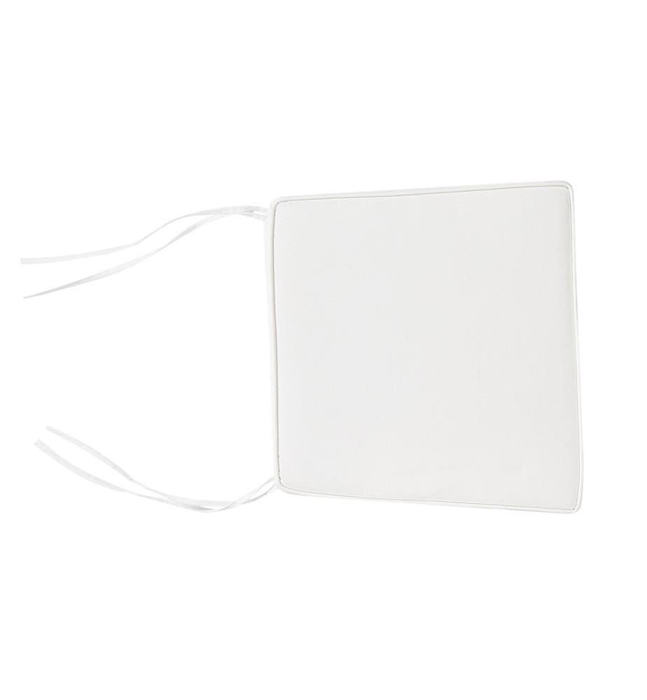 Coussins Décoratifs Jaune et Blanc en Polyester 37 x 34 cm pour Jardin Housse Amovible à Rayures et Attaches Résistants aux UV Lot de 2