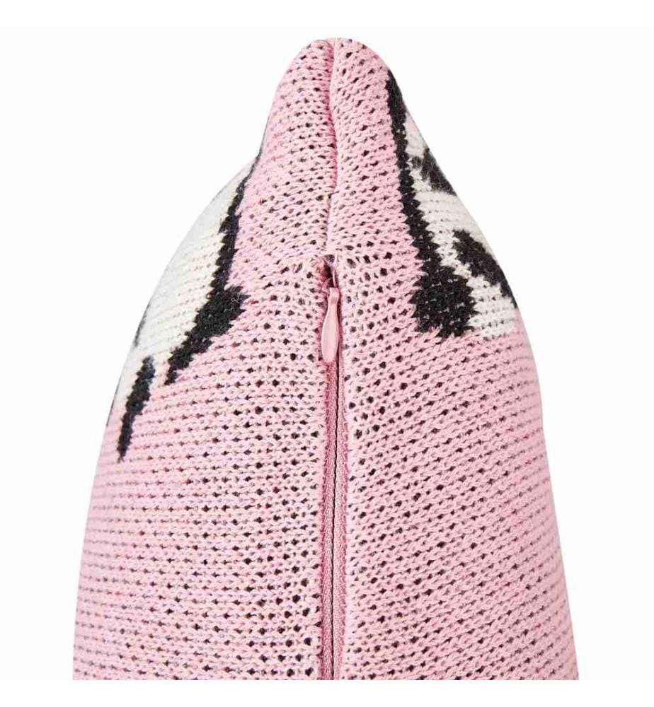 Dekokissen 2er-Set rosa Baumwollbezug 45 x 45 cm Pandamuster Kinderzimmer-Accessoire