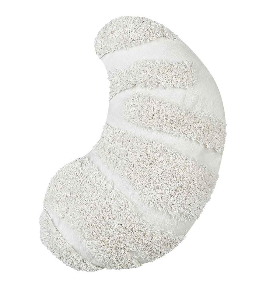 Set de 2 coussins décoratifs blancs en coton en forme de croissant 40 x 25 cm pour la chambre d'enfant Accessoires de décoration pour enfants
