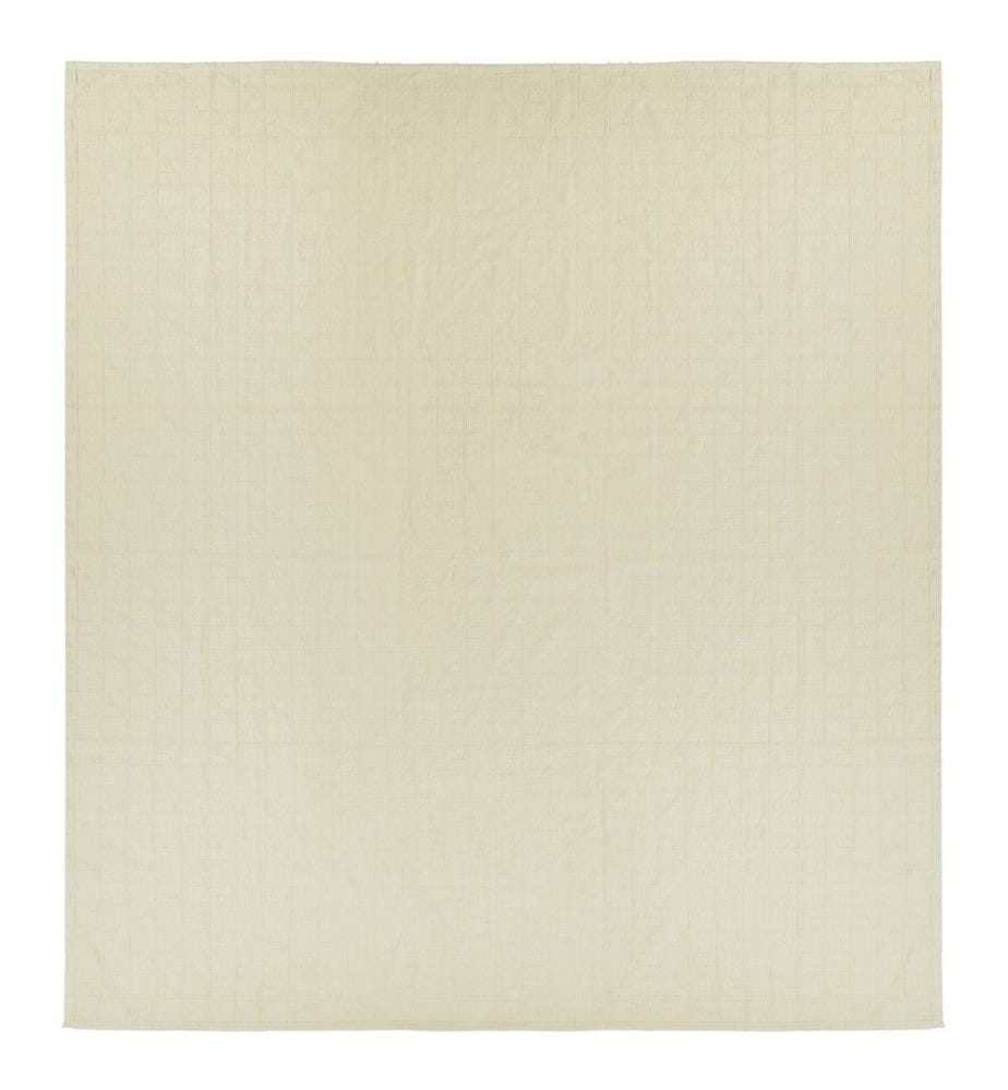 Couvre-Lit Plaid Décoratif Beige en Coton 200 x 220 Motif Chambre à Coucher Salon