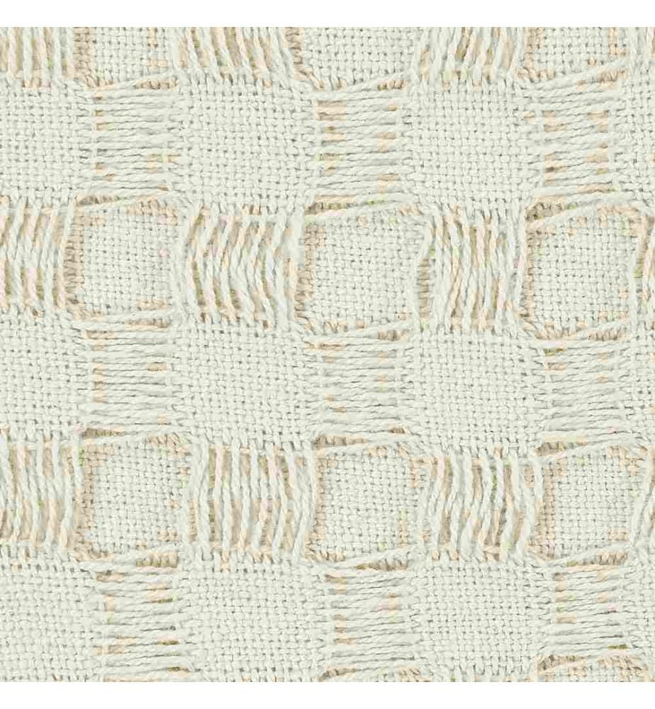 Couvre-Lit Plaid Couverture Blanc Cassé en Coton 150 x 200 cm avec Franges Décoratif Chambre à Coucher
