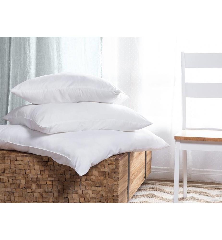 Oreiller Confortable en Microfibre Blanc 80 x 80 cm au Rembourrage Idéal pour Allergiques