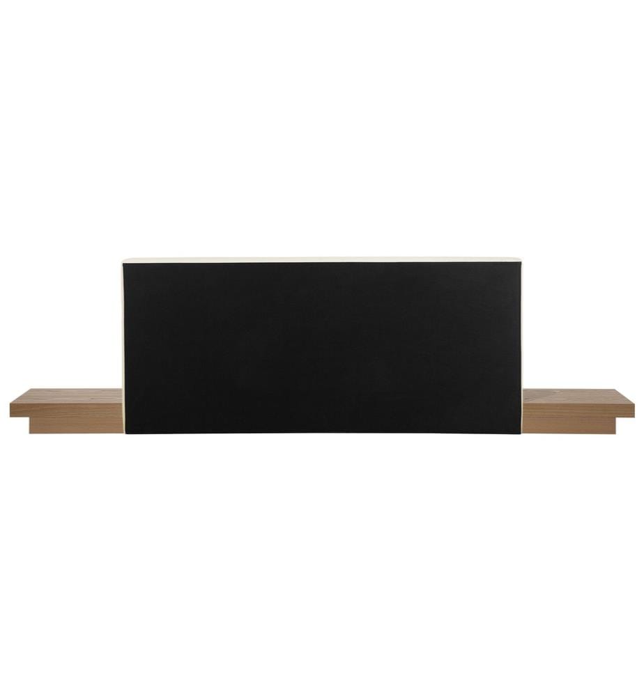 Bett mit Lattenrost Kunstleder ZEN 180 x 200 cm Naturfarbene Esche