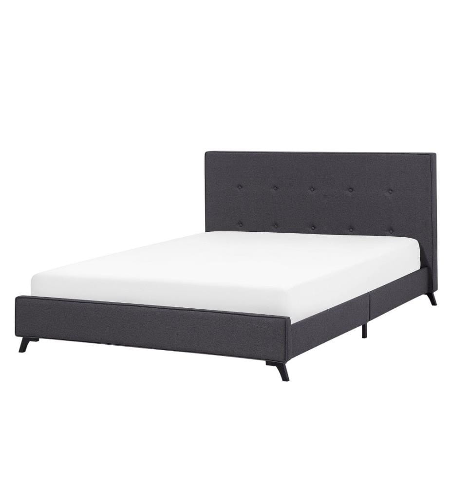 Bett mit Lattenrost Stoff AMBASSADOR 160 x 200 cm Dunkelgrau