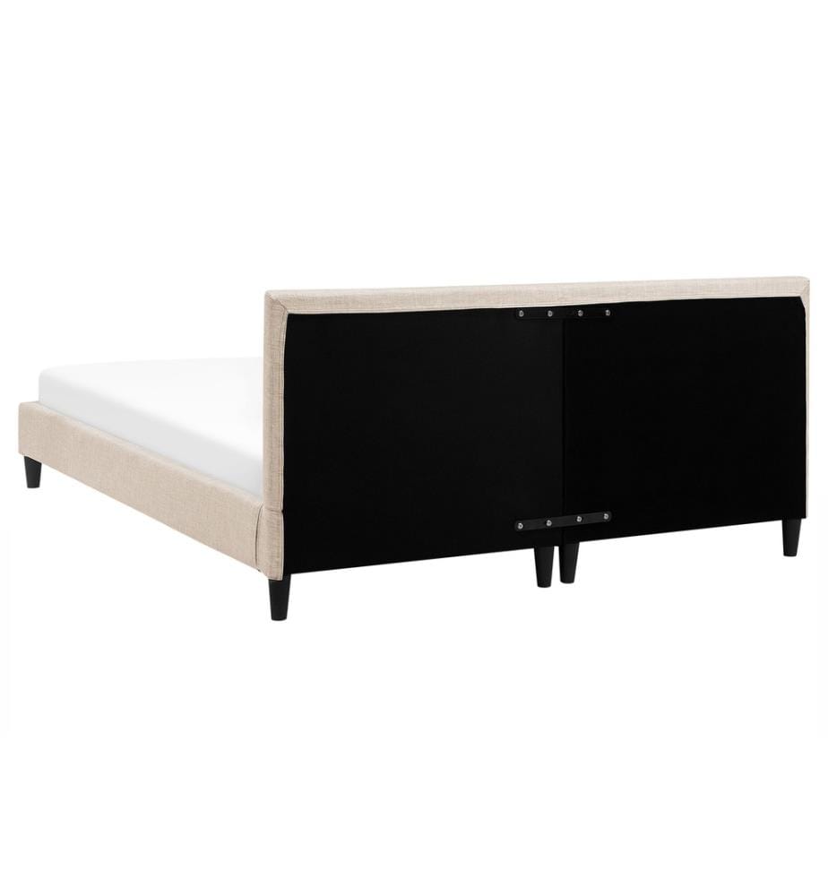 Bett mit Lattenrost Stoff FITOU 160 x 200 cm Beige