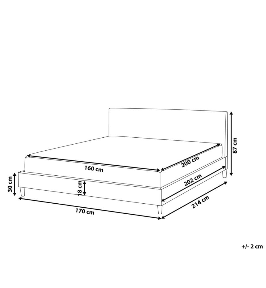 Bett mit Lattenrost Samtstoff FITOU 160 x 200 cm Dunkelblau