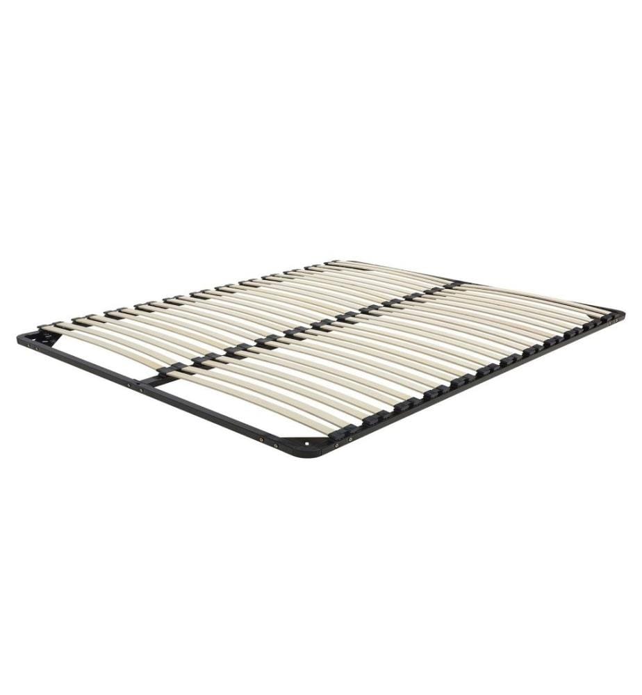 Sommier à Lattes pour Lit Double 160 x 200 cm Sans Pieds avec 48 Lattes pour une Grande Stabilité de votre Matelas