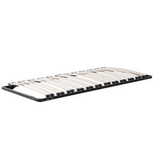 Lattenrahmen Pappelholz Metall 90 x 200 cm 24 Federleisten für Einzelbett Kinderzimmer