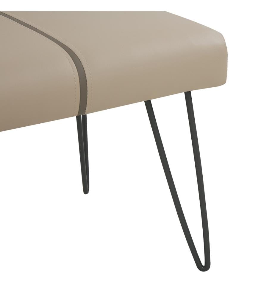 Polsterbank BETIN Kunstleder Sandbeige