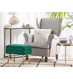 Panca contenitore imbottita ODESSA Velluto Verde scuro