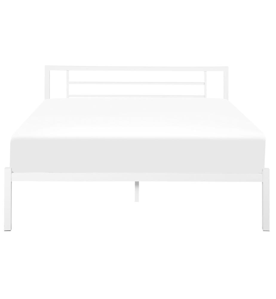 Bett mit Lattenrost Metall CUSSET 140 x 200 cm Weiss