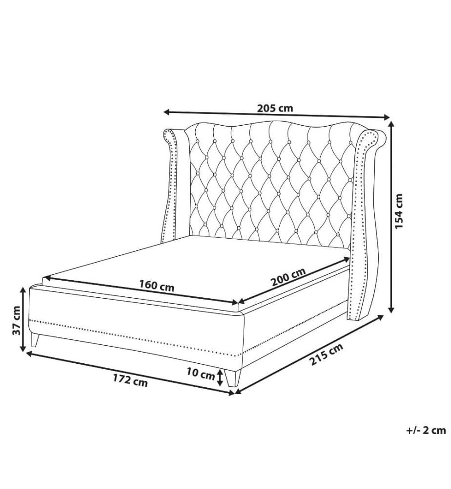 Bett mit Lattenrost Samtstoff AYETTE 160 x 200 cm Rosa