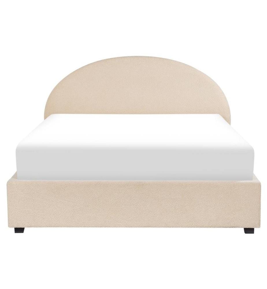 Lit ottoman Bouclé VAUCLUSE 160 x 200 cm Beige
