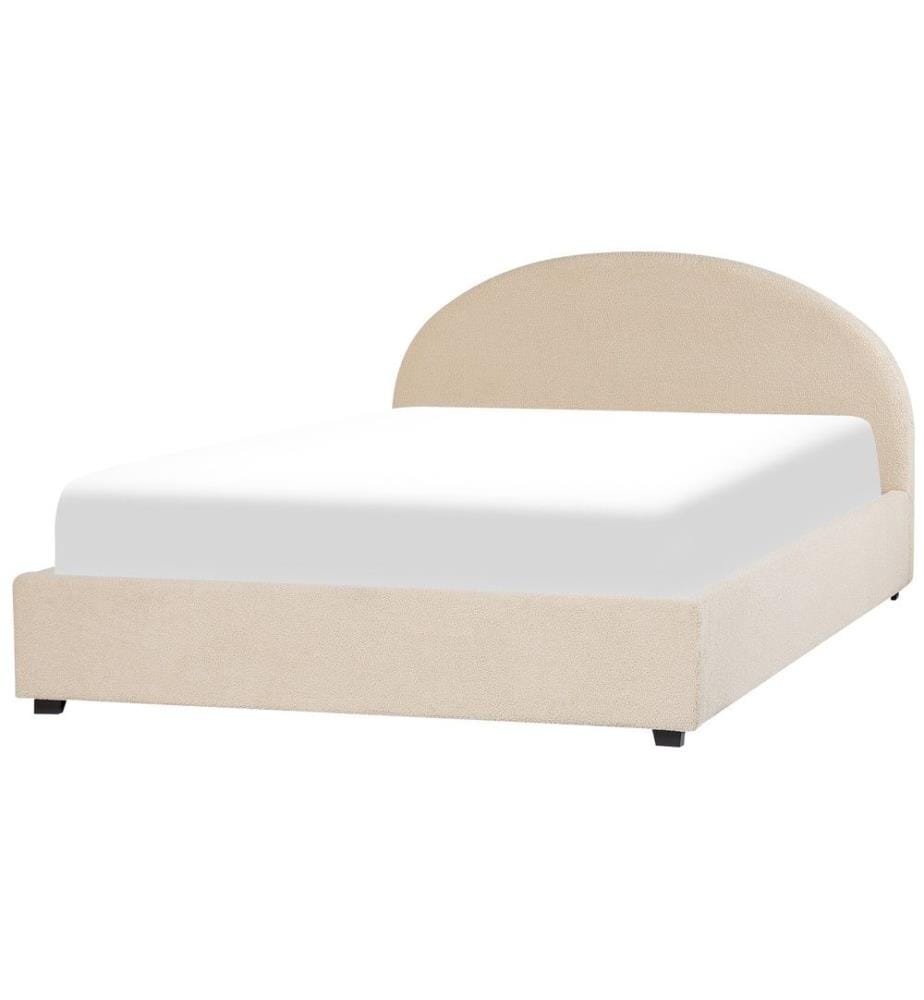Lit ottoman Bouclé VAUCLUSE 160 x 200 cm Beige