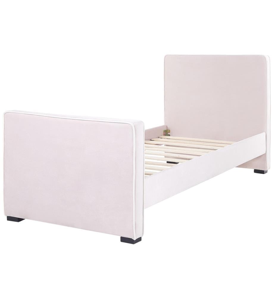 Lit d'enfant Velours TEENIE 90 x 200 cm Rose pastel