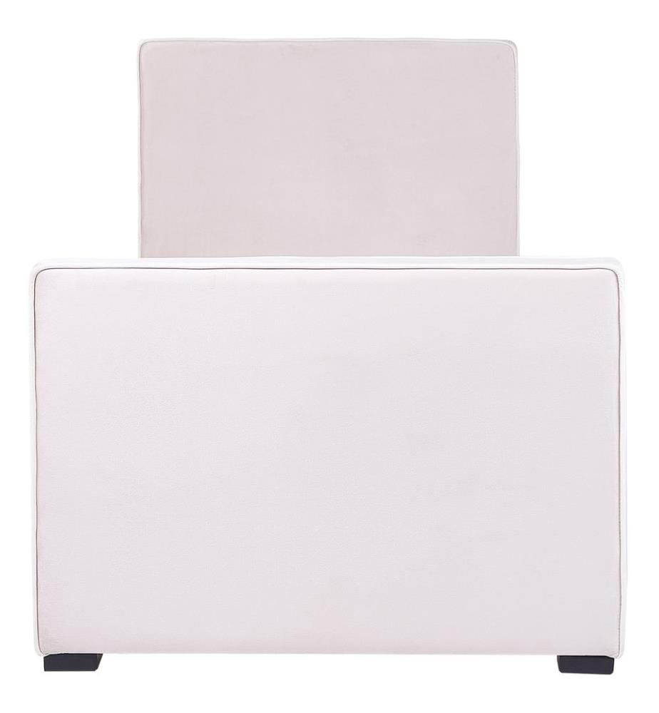 Lit d'enfant Velours TEENIE 90 x 200 cm Rose pastel