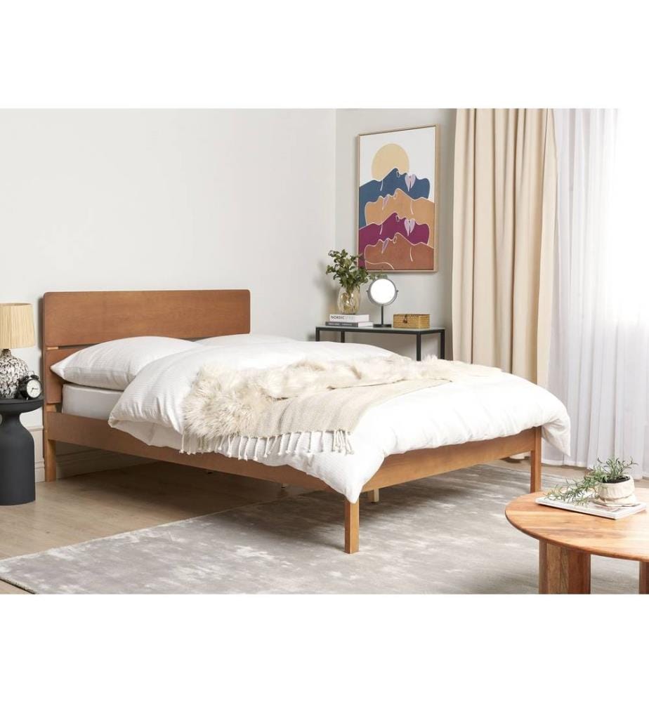 Bett mit Lattenrost Holz BOISSET 140 x 200 cm Dunkelbraun