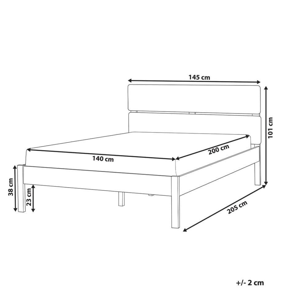 Bett mit Lattenrost Holz BOISSET 140 x 200 cm Dunkelbraun