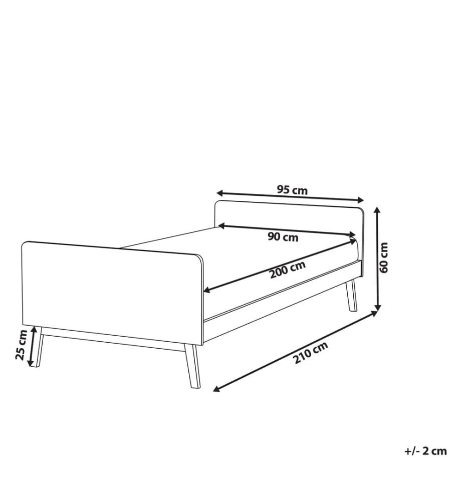 Letto Legno di pino BONNAC 90 x 200 cm Azzurro