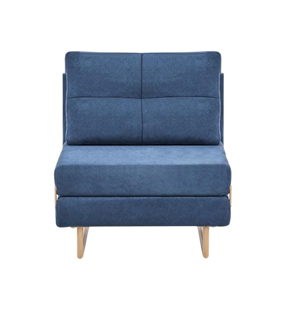 Single Sofa Bed JERSLEV Fabric Blue