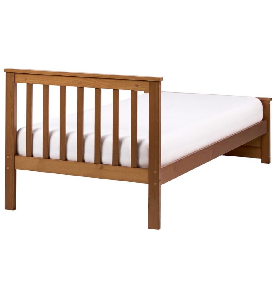 Lit avec sommier Bois de pin OLENDON 90 x 200 cm Marron