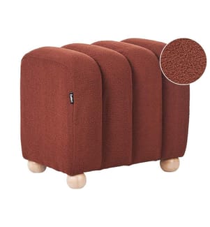 Pouf IDYLLWILD Bouclé Marron doré
