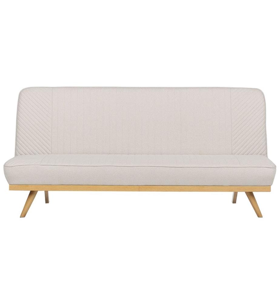 Sofa Bed 2 Seater KALFAFEL Fabric Beige