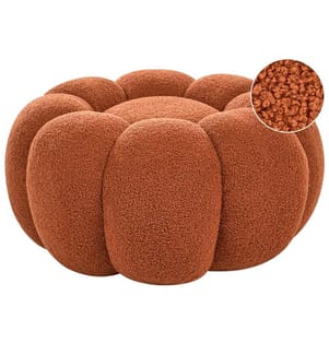 Pouf BEAUFORT Bouclé Marron