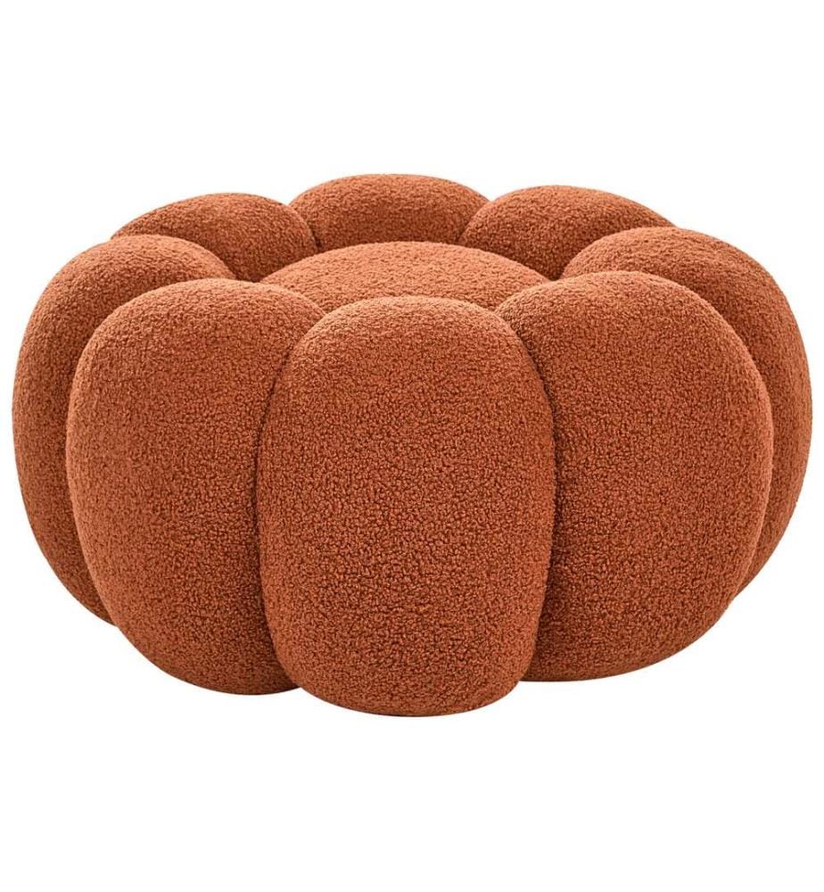 Pouf BEAUFORT Bouclé Braun