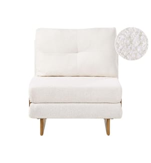 1-Sitzer Schlafsofa JERSLEV Bouclé Cremeweiss