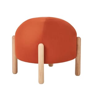 Repose-pied HELEN Velours Orange