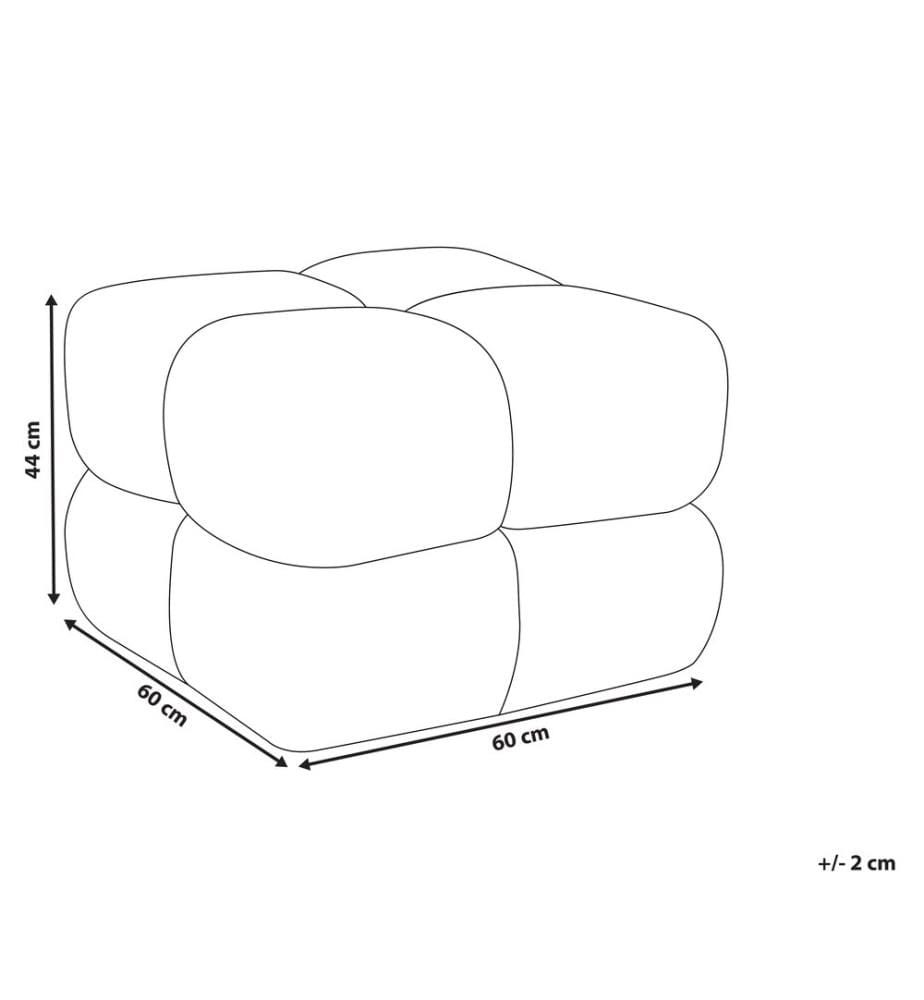 Pouf CALIENTE Bouclé Dunkelrot