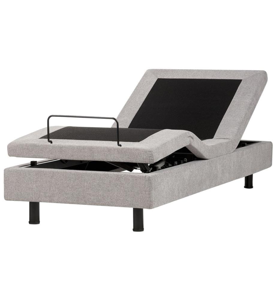 Adjustable Bed without Headboard Fabric DUKE 90 x 200 cm (EU Single) Light Grey
