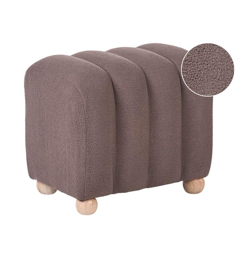 Pouf IDYLLWILD Bouclé Marron
