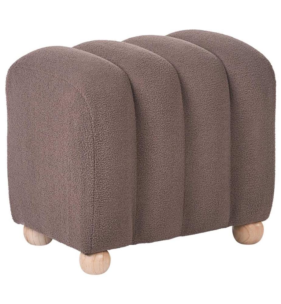 Pouf IDYLLWILD Bouclé Marron